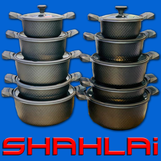 سرویس قابلمه 10پارچه Zio مدل 8640 گرانیتی با کف لیزری